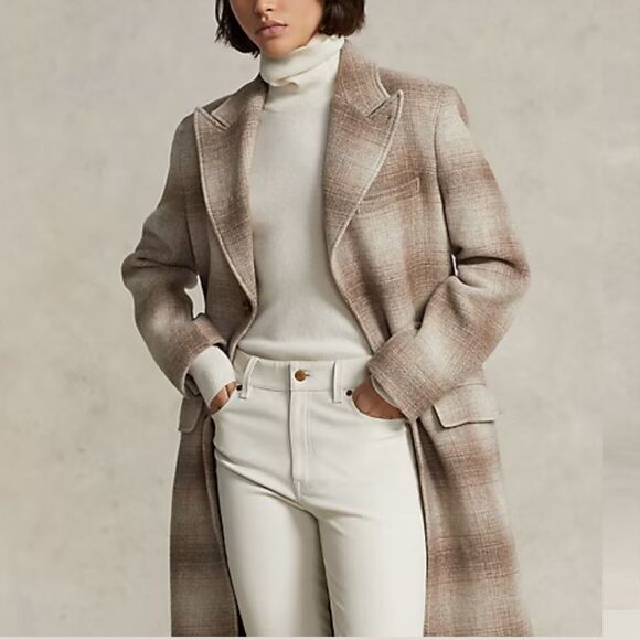 $798 Polo Ralph Lauren Plaid Wool-Blend Coat Size XL NWT - Picture 2 of 13